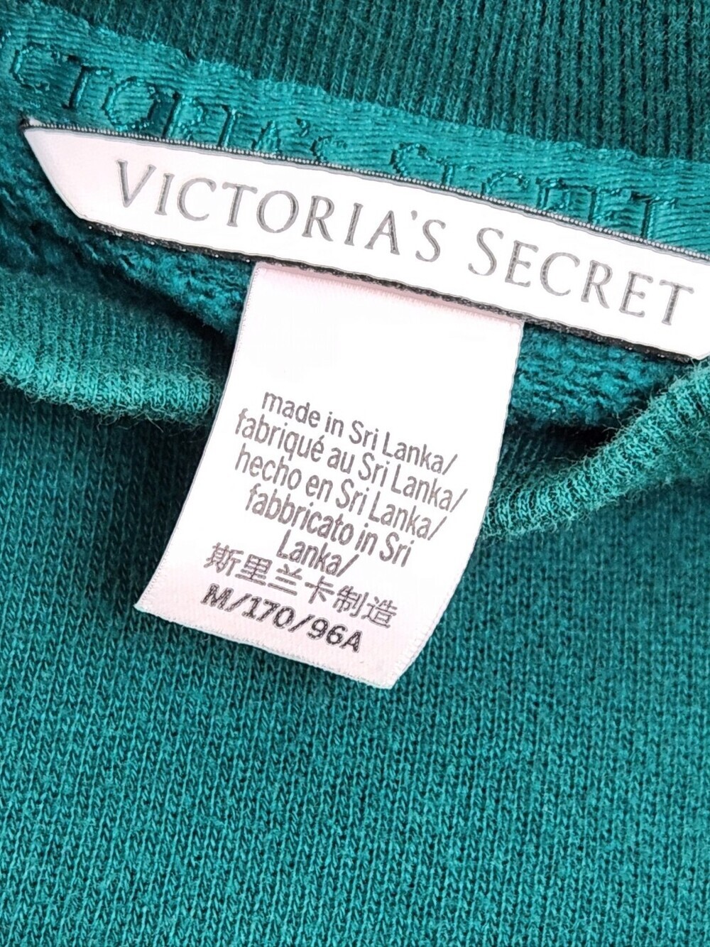 Victoria Secret Green Crewneck Embroidered Rose Logo. Medium - Picture 5 of 9